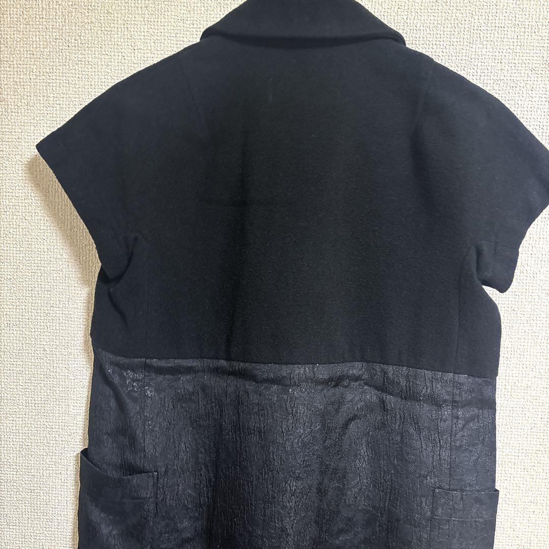 tricot COMME des GARCONS 異素材切り替え　ワンピース　黒