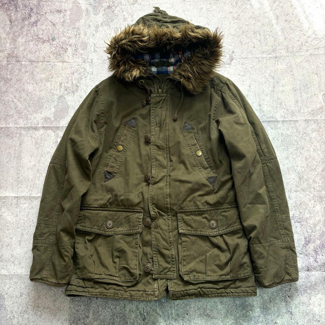 ジャケット・アウター 00s grunge fur military mods coat