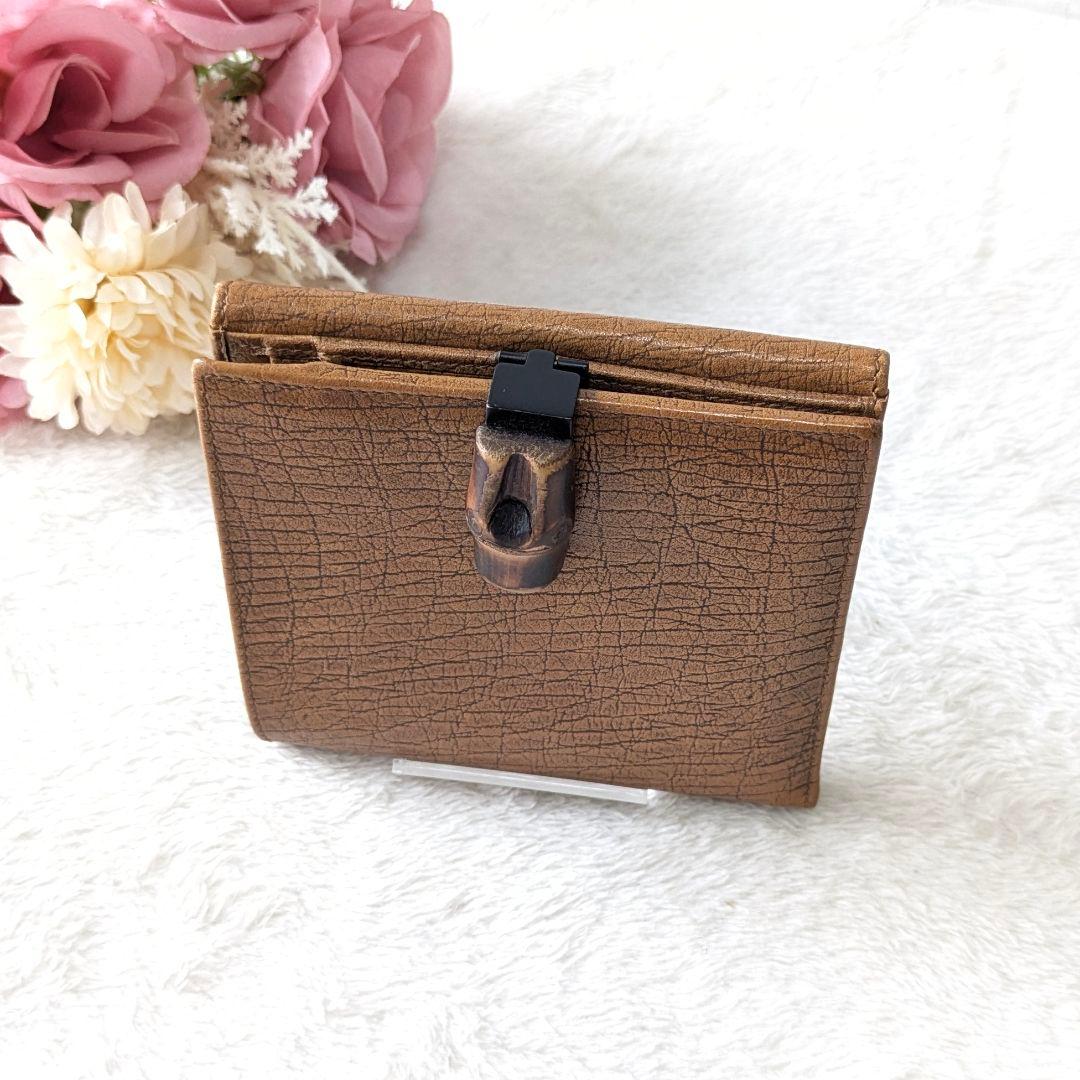 ✨希少✨GUCCI グッチ バンブー オールレザー 折り財布