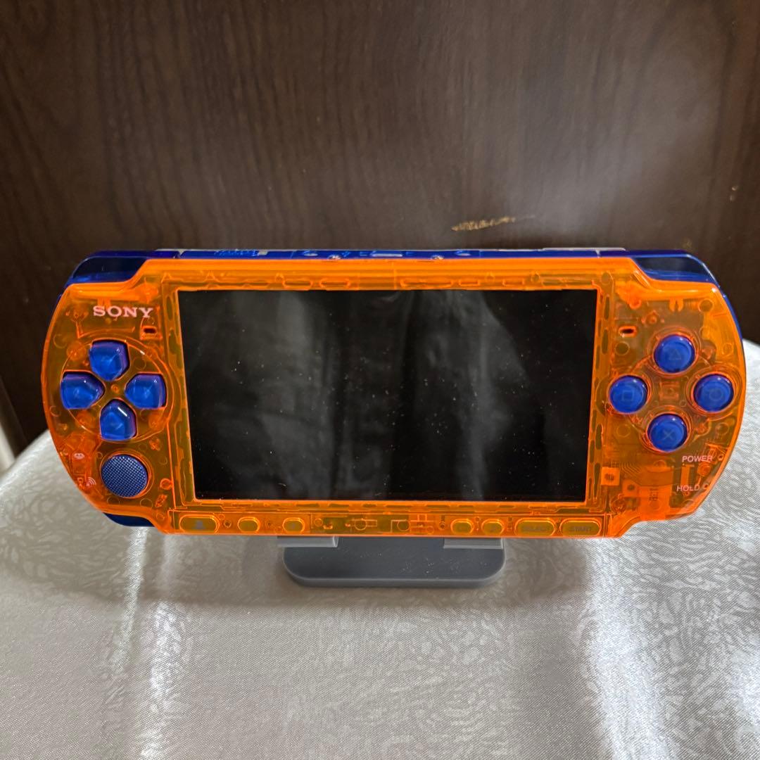 PSP 3000 【美品・カスタム】クリアオレンジブルー