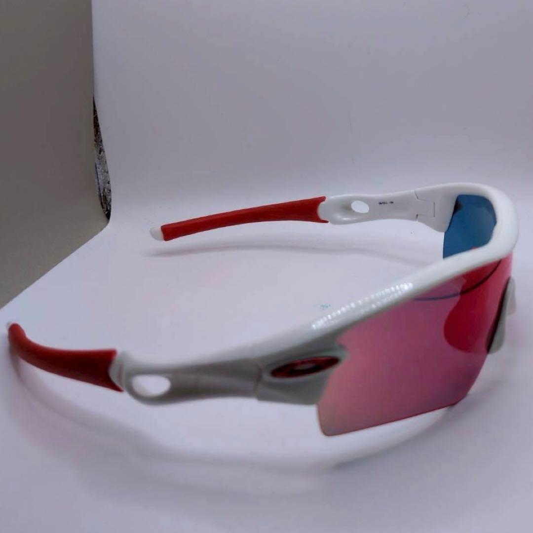 オークリー OAKLEY スポーツサングラス レーダーロックパス　赤　ホワイト