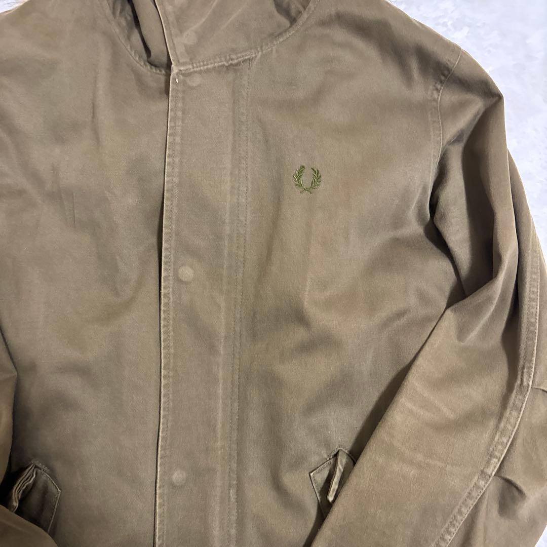 FRED PERRY モッズコート S カーキ ライナー付 ブロックチェック