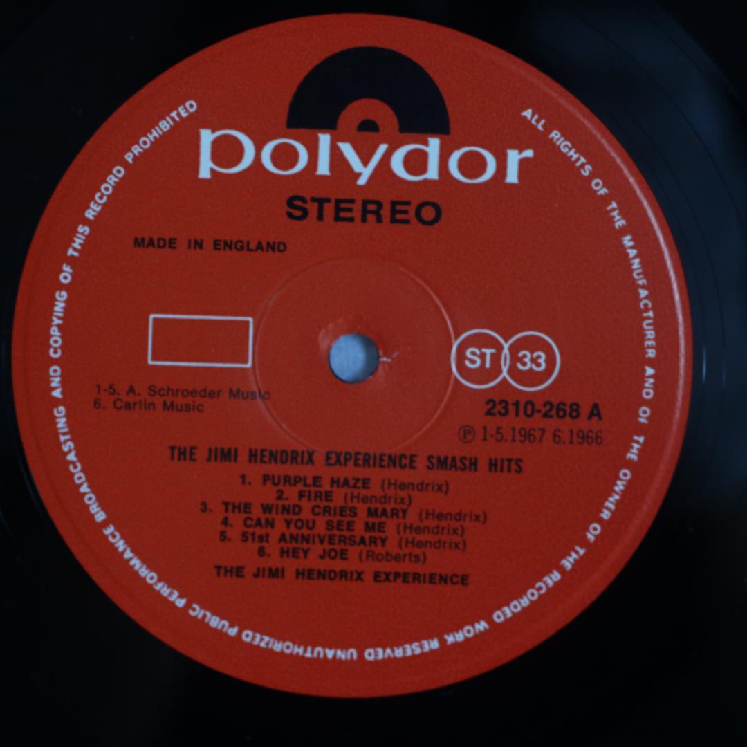 英LP Jimi Hendrix Experience Smash Hits