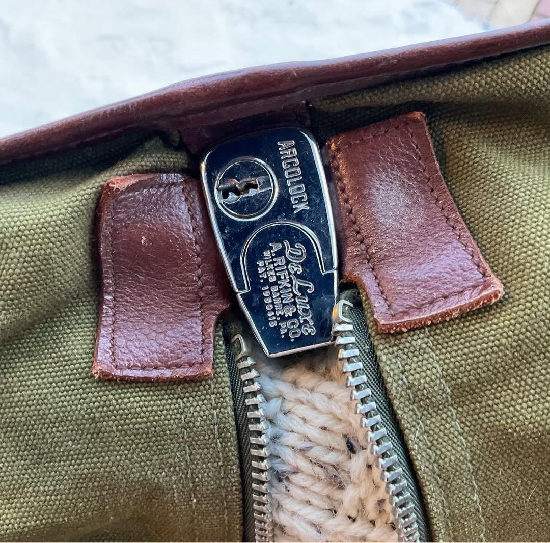 バッグ 30's~ canvas duffle bag w/ old Talon zip