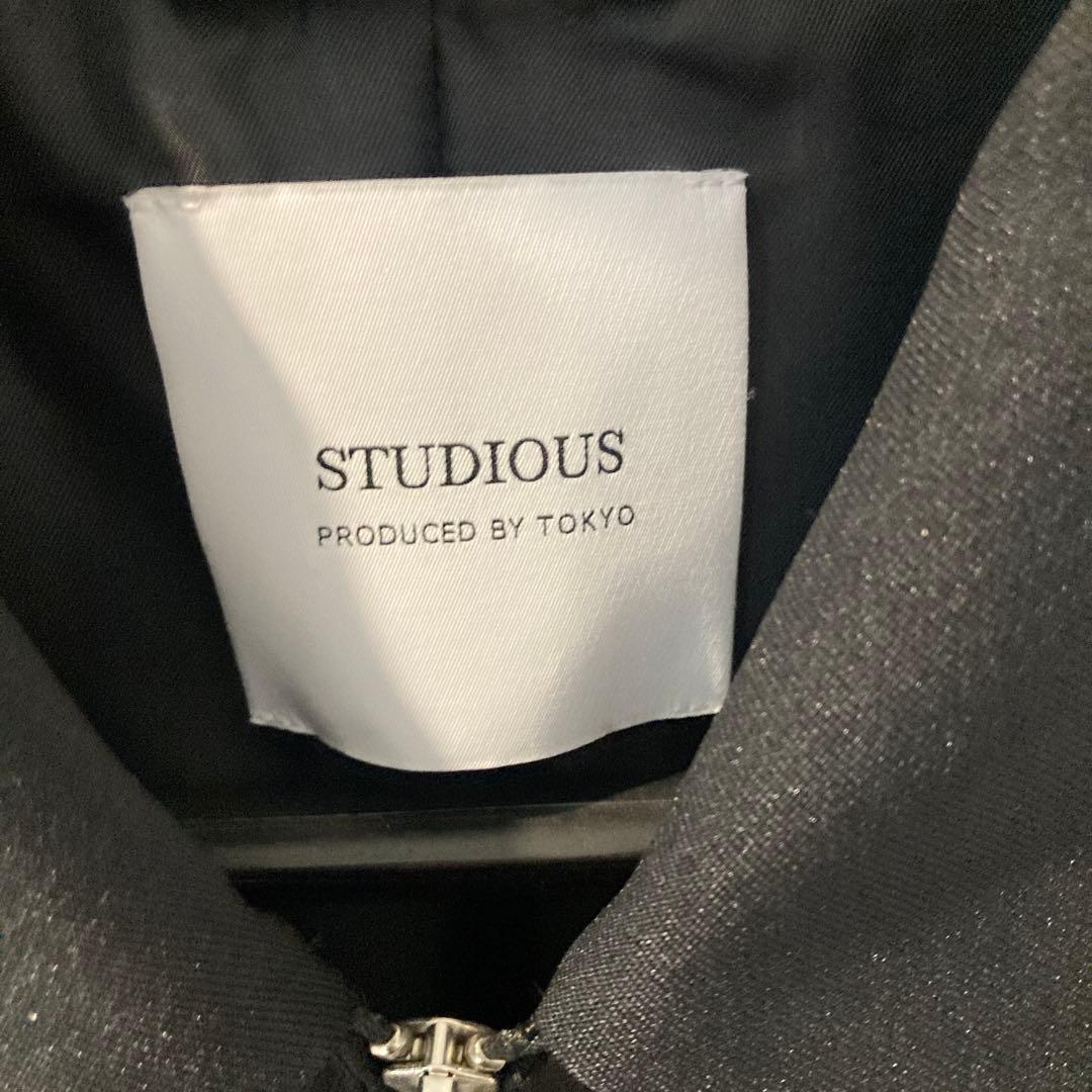 【極美品】【STUDIOUS】ブライトクロスショートジップブルゾン