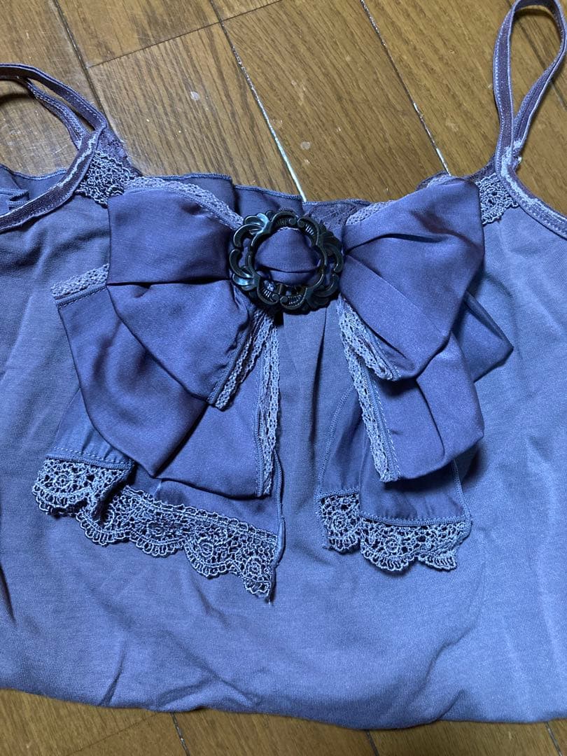 axes femme♡ビッグリボンキャミソール♡パープル系