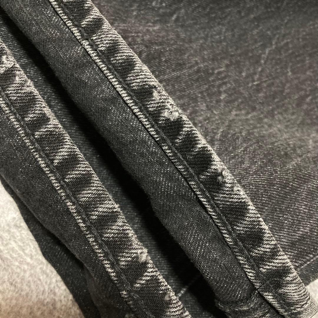 美品　moussy CROSS WAIST WIDE STRAIGHT ブラック