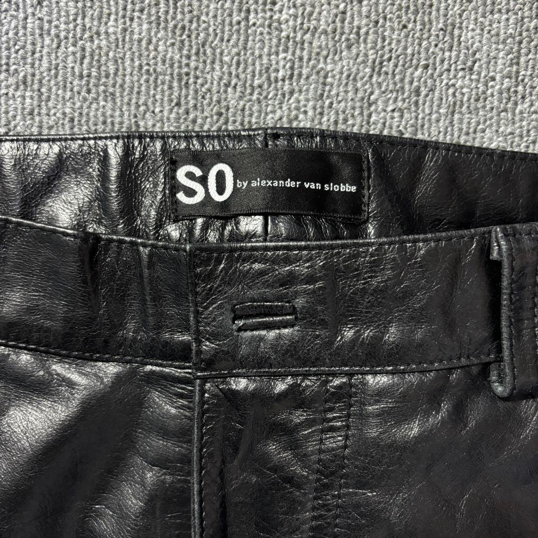 00s SO by alexander van slobbe レザーパンツ