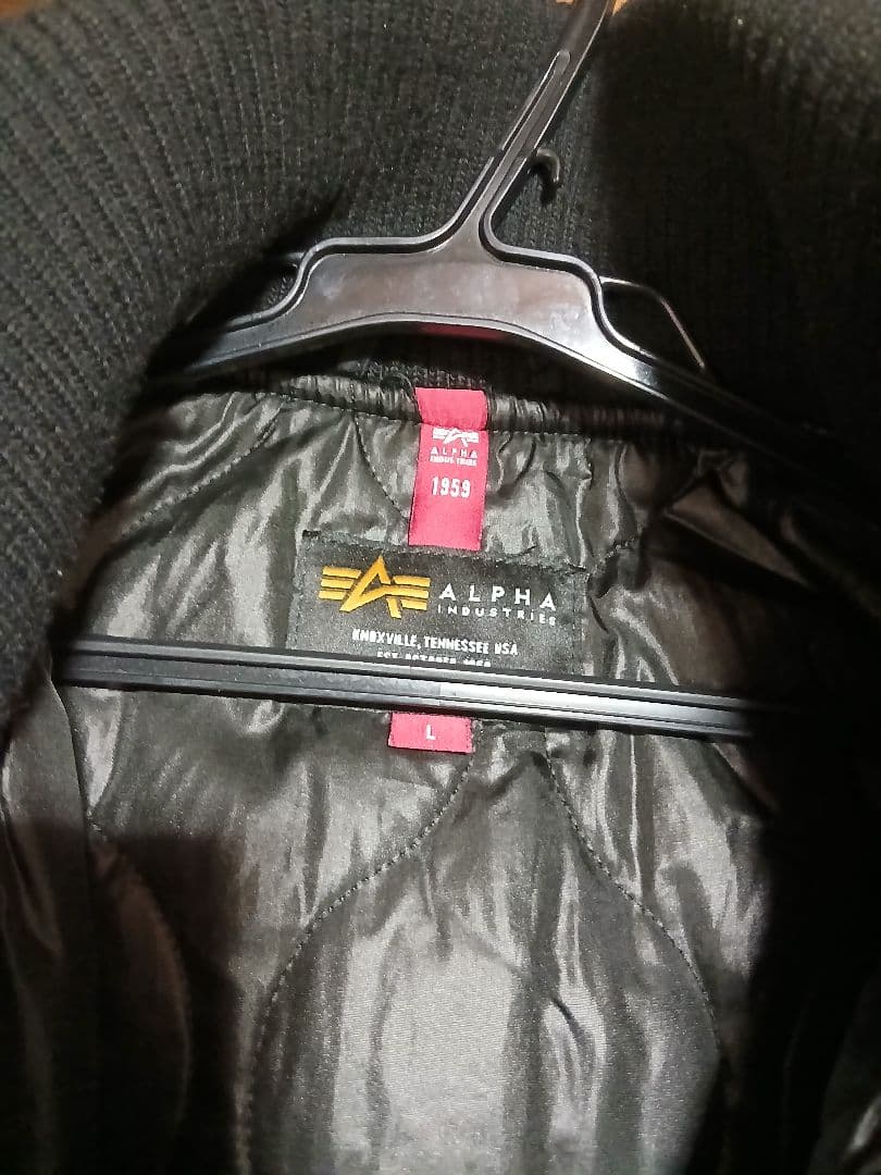 ALPHA INDUSTRIES MA-1 ブラック Lサイズ
