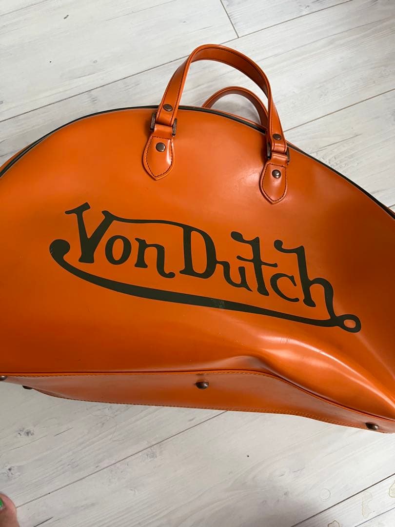 vondotchオレンジボストンバッグ