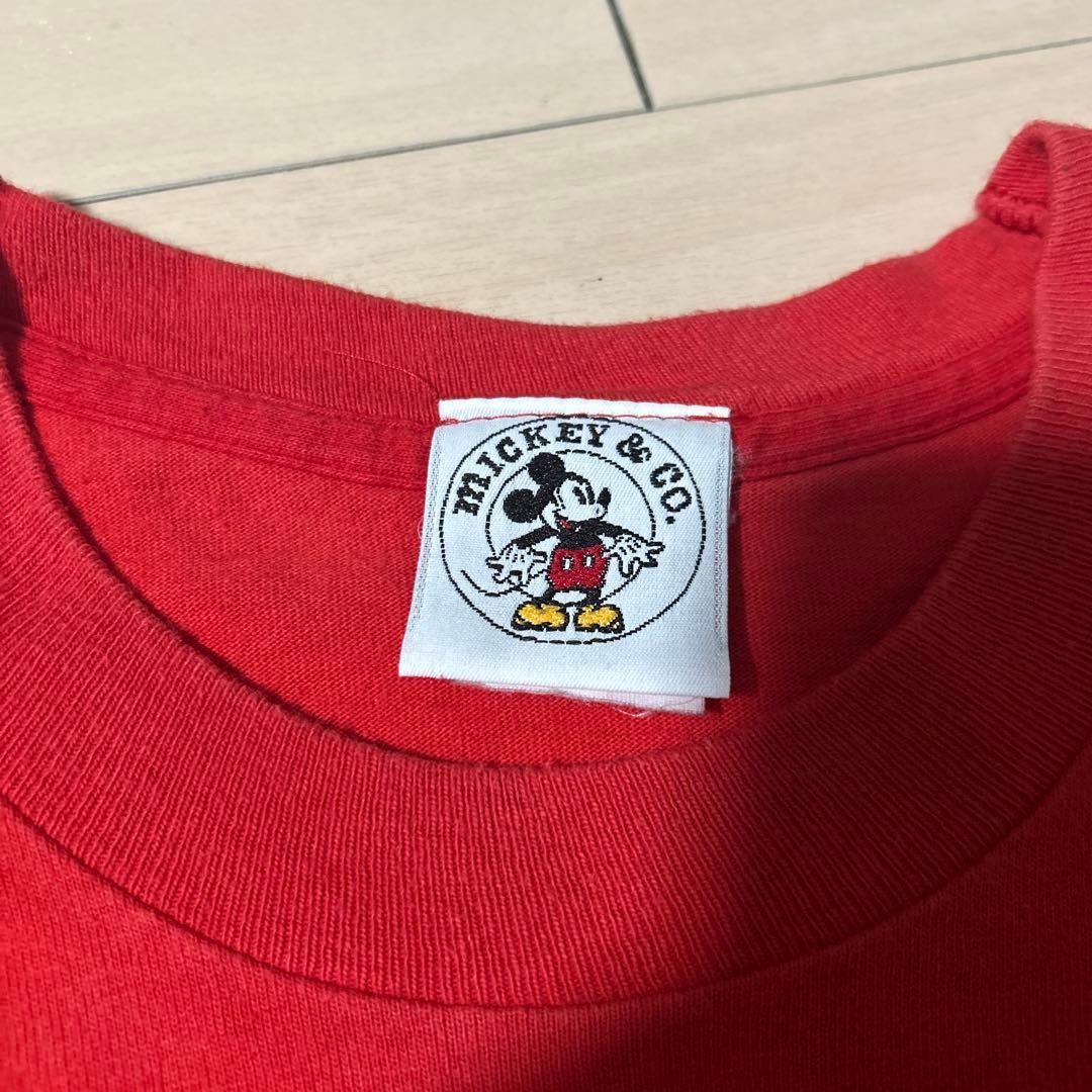 [ヴィンテージ]90s ディズニー　ミッキー　Tシャツ 青パン　お座り Lサイズ