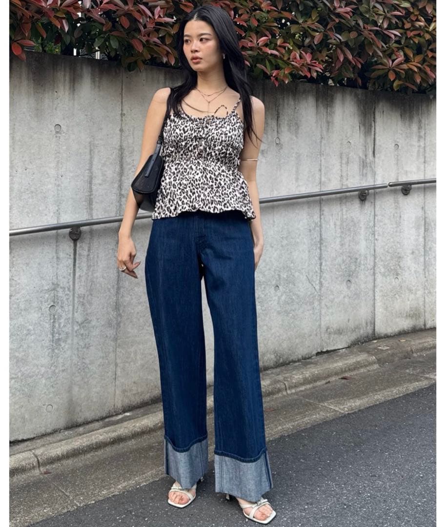 ★ミサミサ★　　moussy レオパード柄サテンキャミ