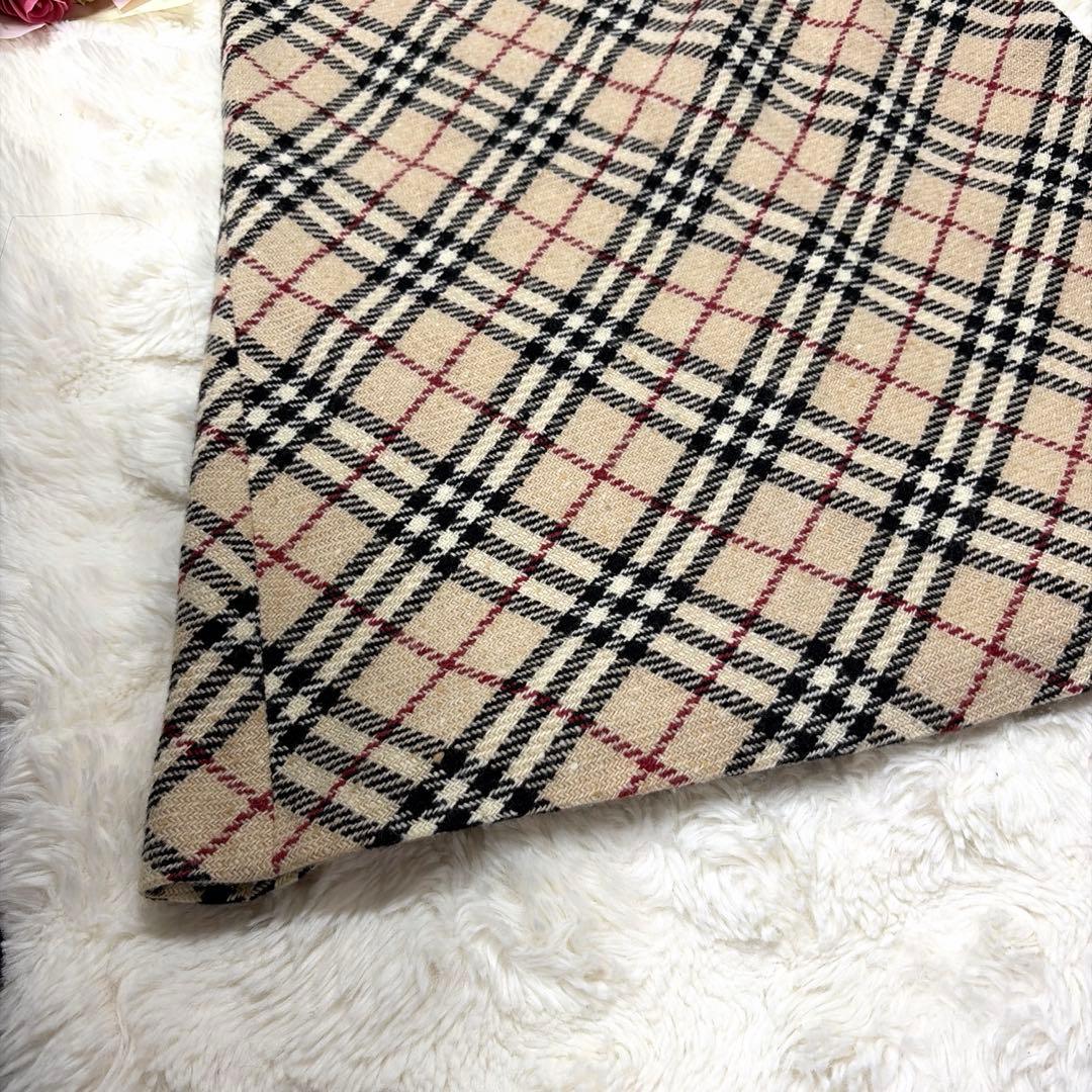 美品 BURBERRY LONDON ノバチェック ウール ロングスカート