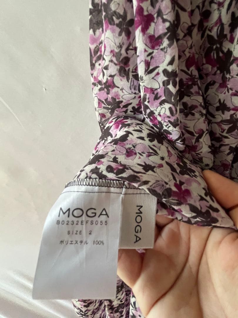 おまとめモガ　moga パープル系　花柄ロングスカート ゴムウエスト