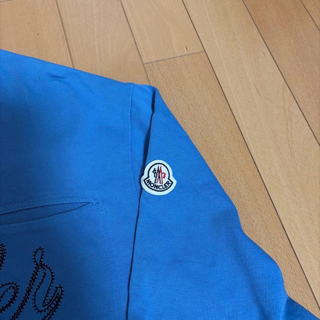 Moncler 青 刺繍ロゴ Tシャツ
