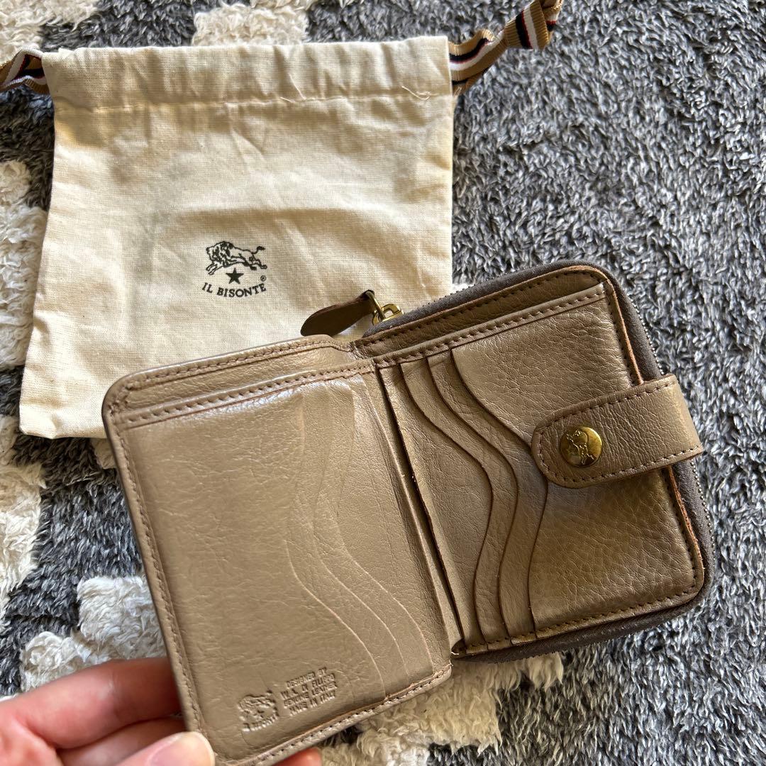IL BISONTE 二つ折り財布 グレー