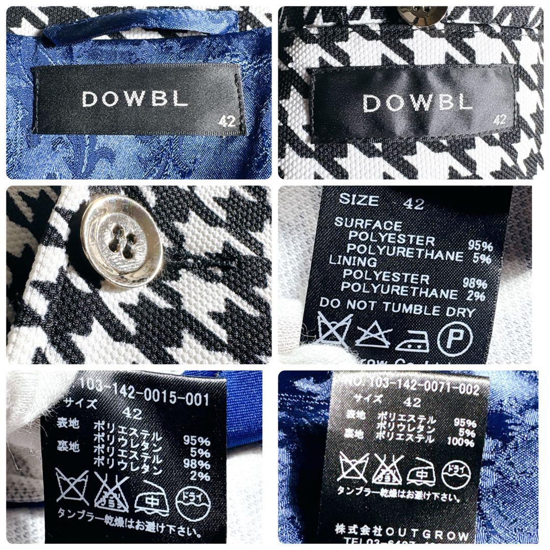未使用級 DOWBL 千鳥格子 テーラードジャケット ベスト セット 42