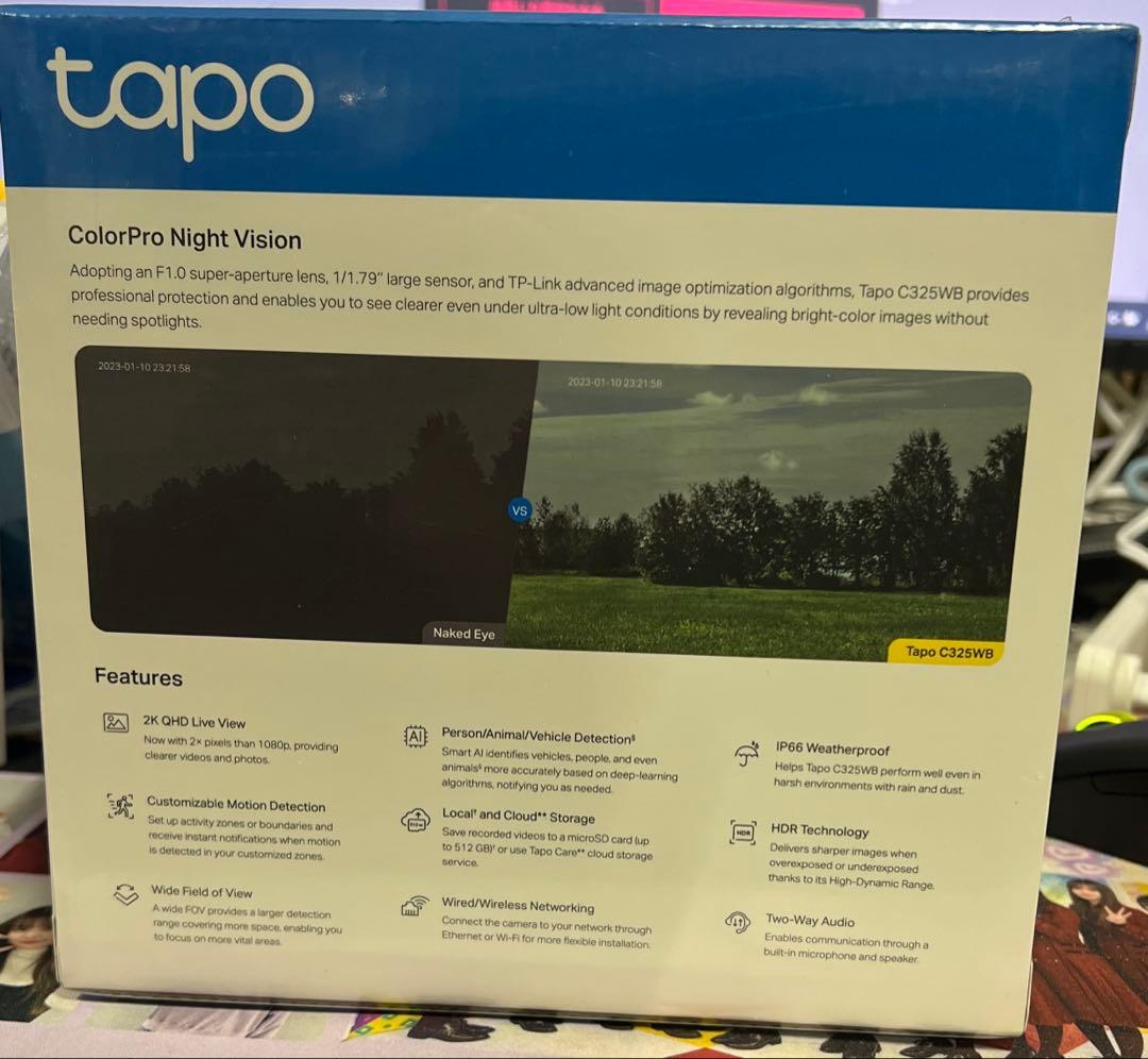 【新品】 Tapo C325WB 2K QHD 防犯カメラ 屋外 防水防塵