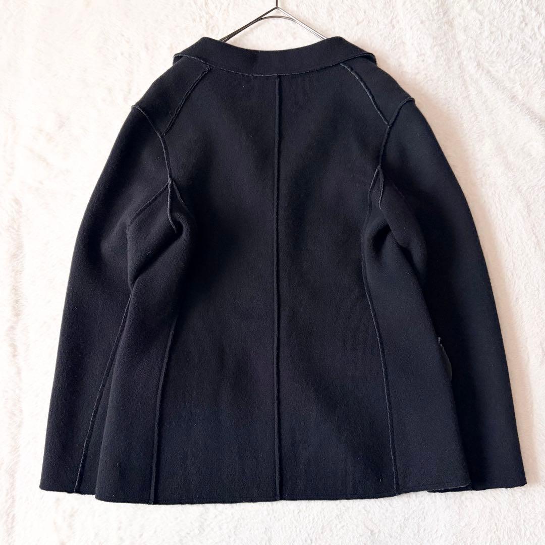 6167 美品✨ サルヴァトーレフェラガモ ニットジャケット M カシミヤ混 黒