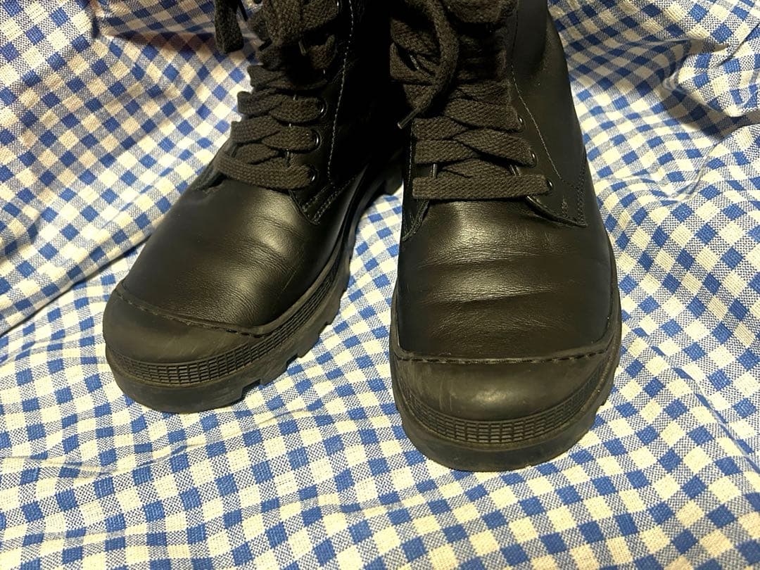 LOEWE ブラック ハイカットブーツ