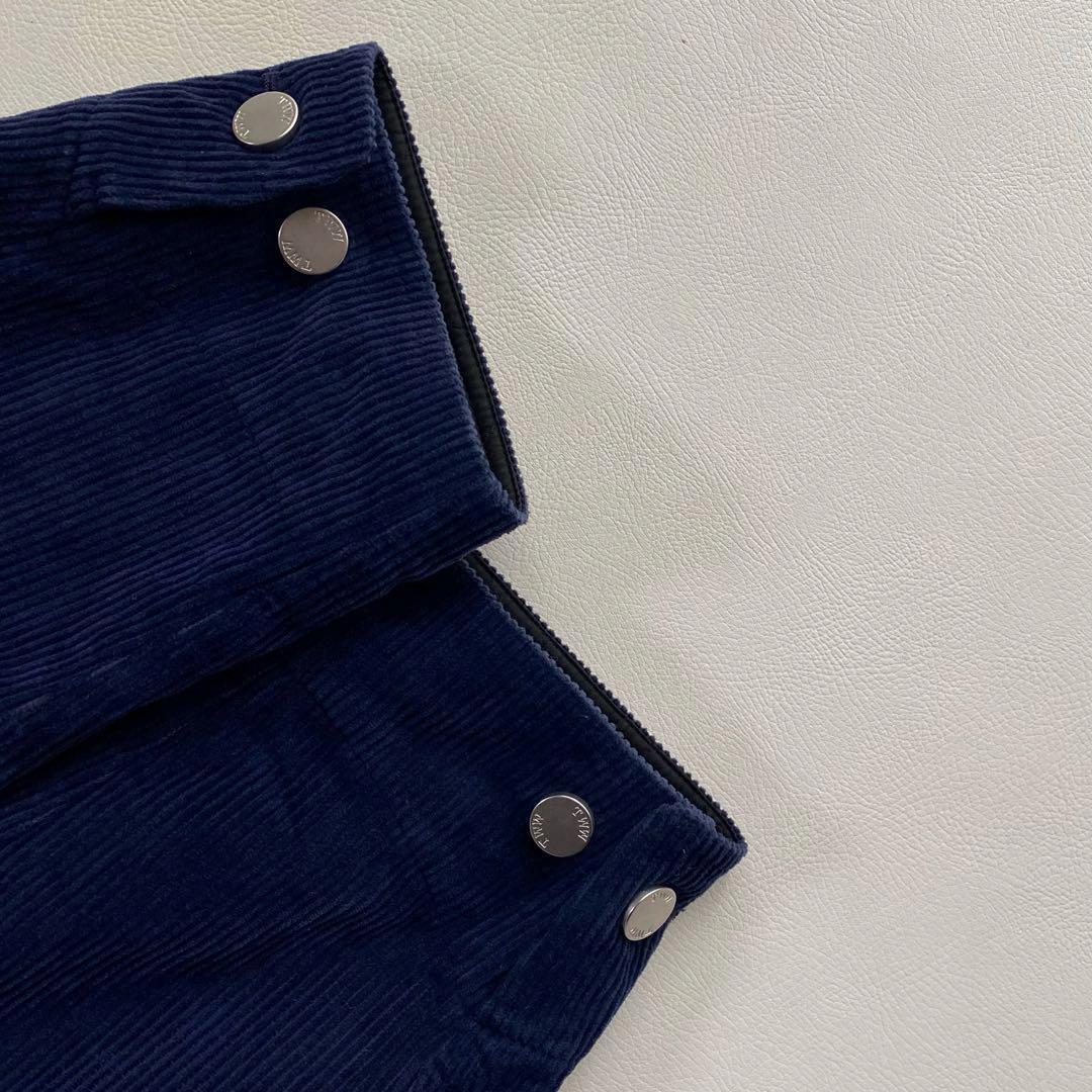 【美品/銀ボタン】TWW ユニオンカバー 201 コーデュロイ 40 紺