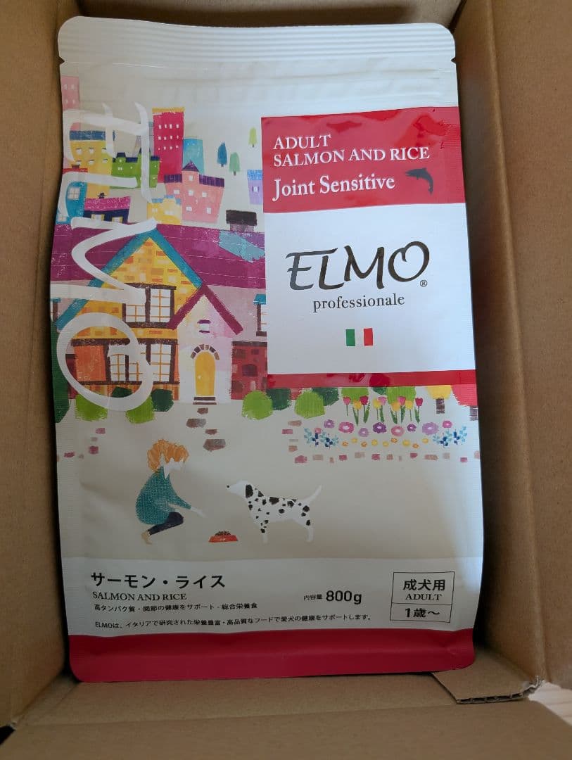 ELMO　アダルト サーモンライス　ドッグフード　800g 4袋
