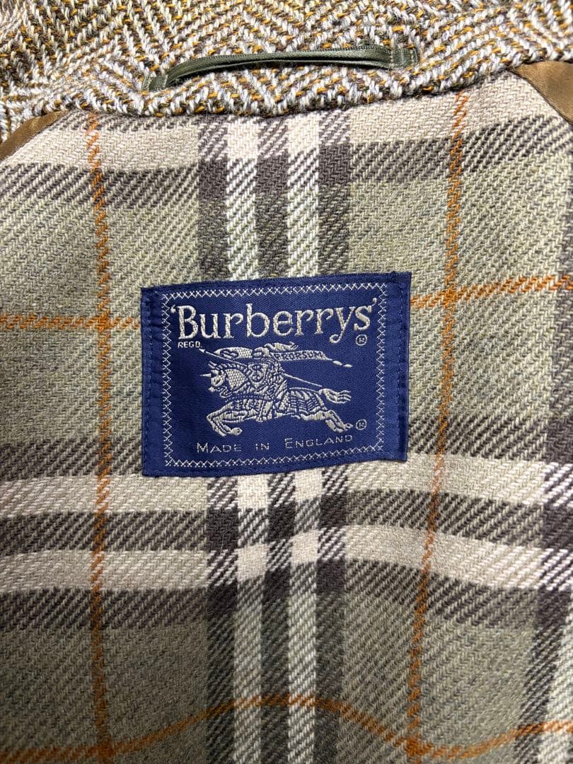 【80s】Burberrys ツイードハリントンジャケット