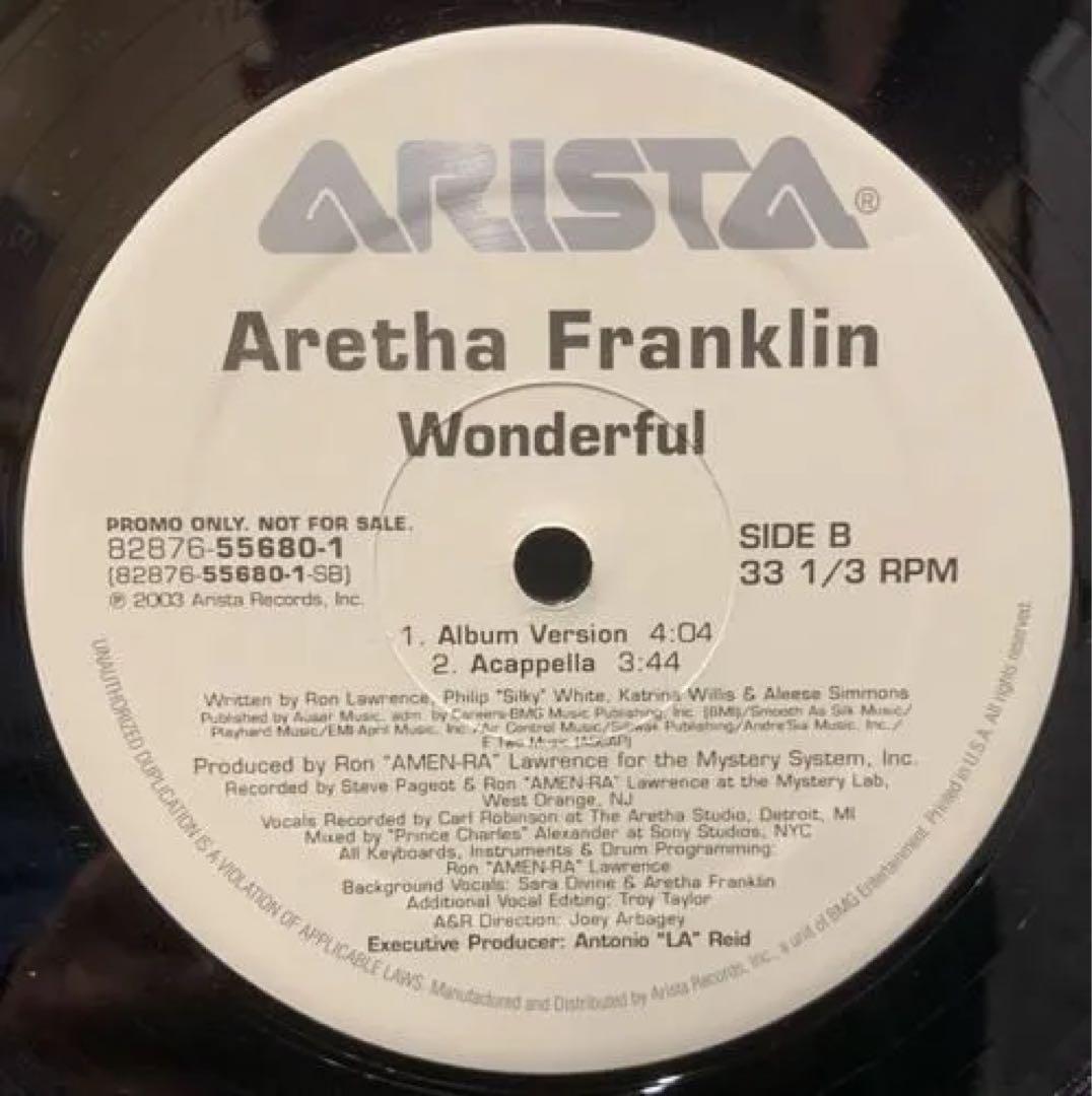 レア Aretha Franklin Wonderful プロモオンリー12
