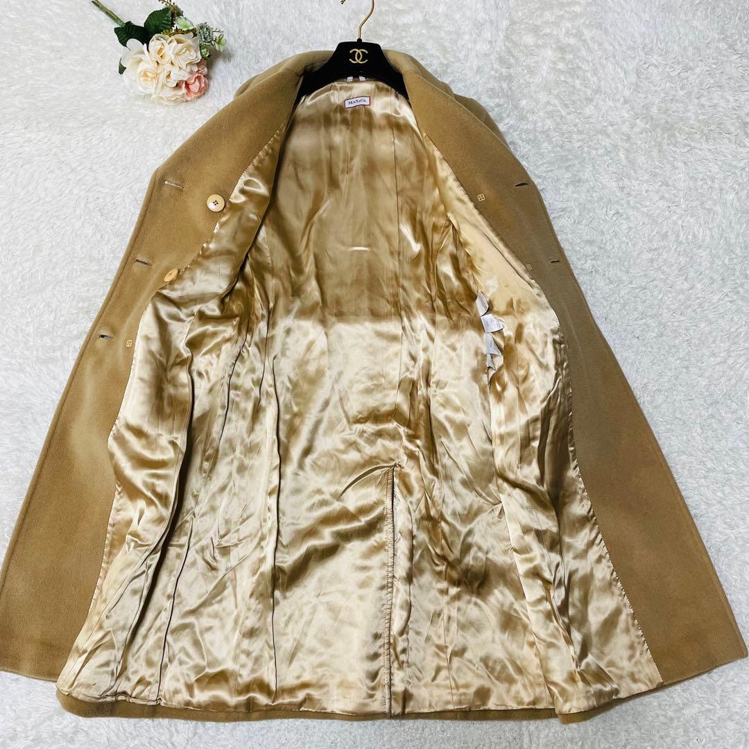 MaxMara✨MAX&CO カシミヤ混 ロングコート 36 キャメル　ベルト