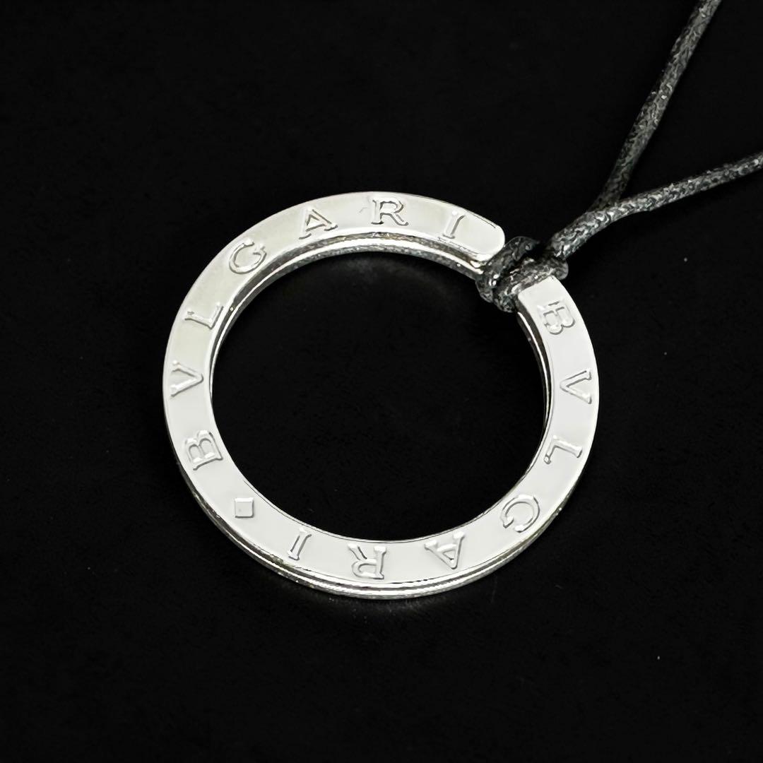 【美品】ブルガリBVLGARI キーリング　シルバー　ネックレス　箱付き