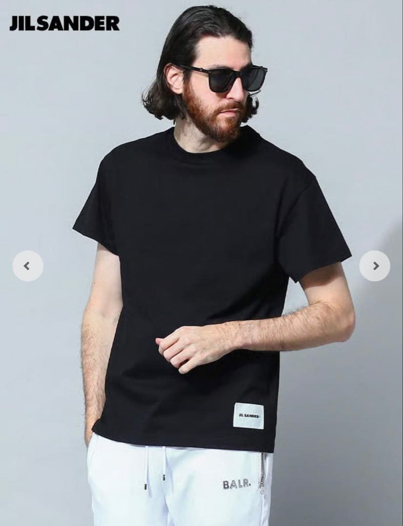 春夏 ジルサンダー JIL SANDER+ 半袖Tシャツ S 黒 カットソー