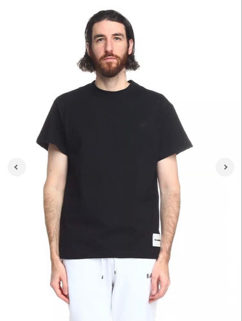 春夏 ジルサンダー JIL SANDER+ 半袖Tシャツ S 黒 カットソー