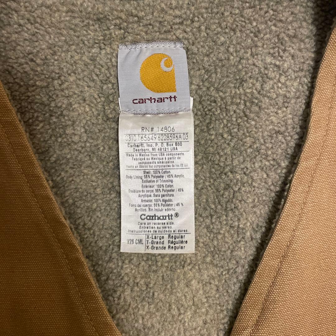 Carhartt ブラウン ジッパーベスト