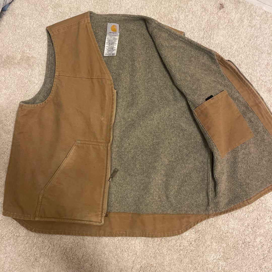 Carhartt ブラウン ジッパーベスト