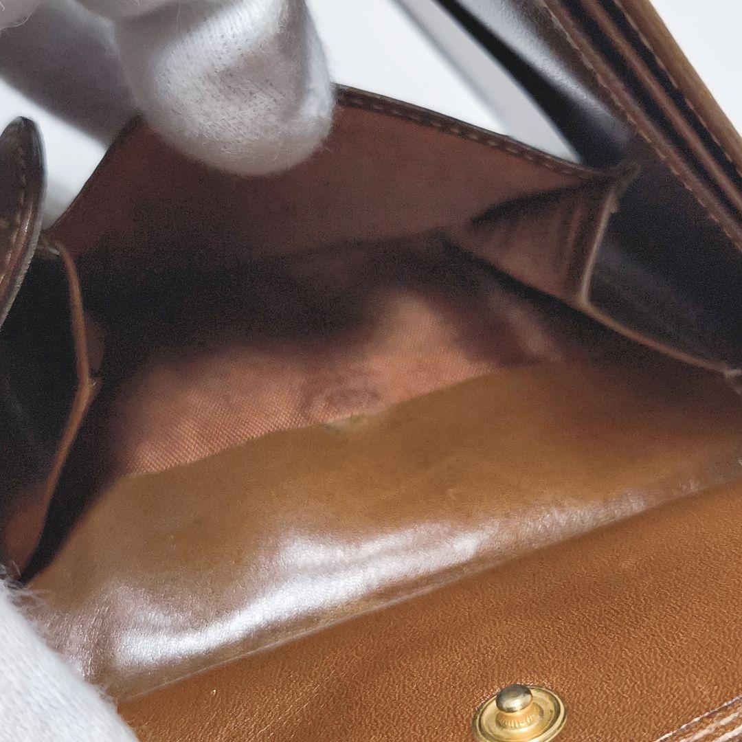 CELINE　セリーヌ　ヴィンテージ　マカダム刻印　スウェード　折り財布