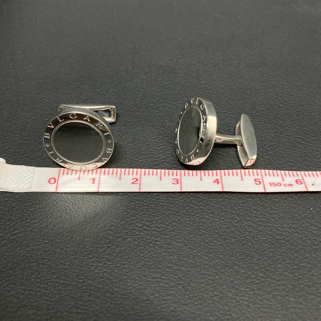 BVLGARI ブルガリ　カフリンクス シルバー925 ダブルロゴ　円形