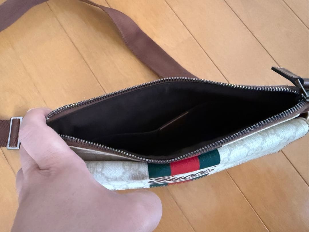 GUCCI GGプラス シェリーライン ウエストポーチ ボディバッグ