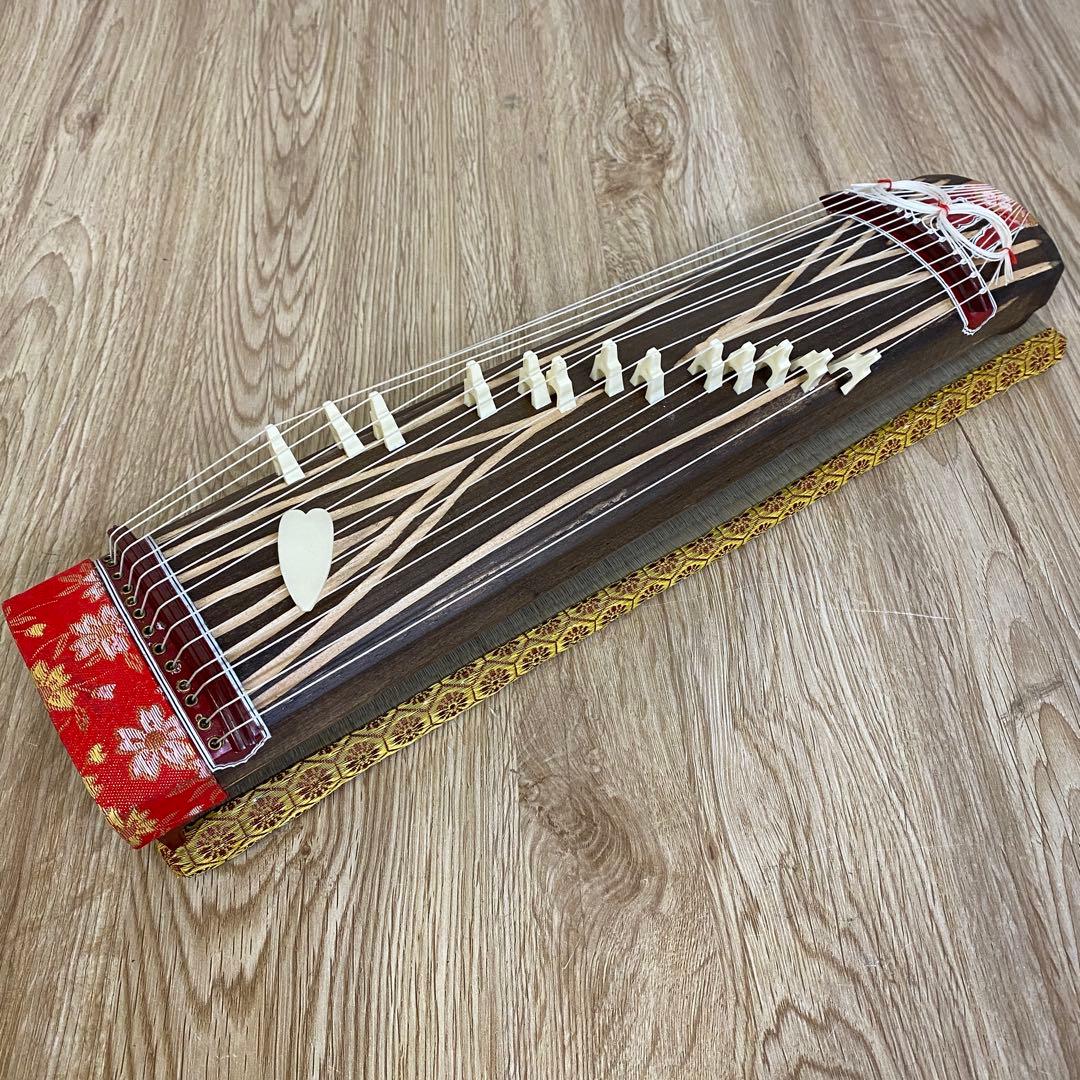 ミニお琴 和楽器 13弦 全長約42cm×幅約9cm 琴 ミニ琴