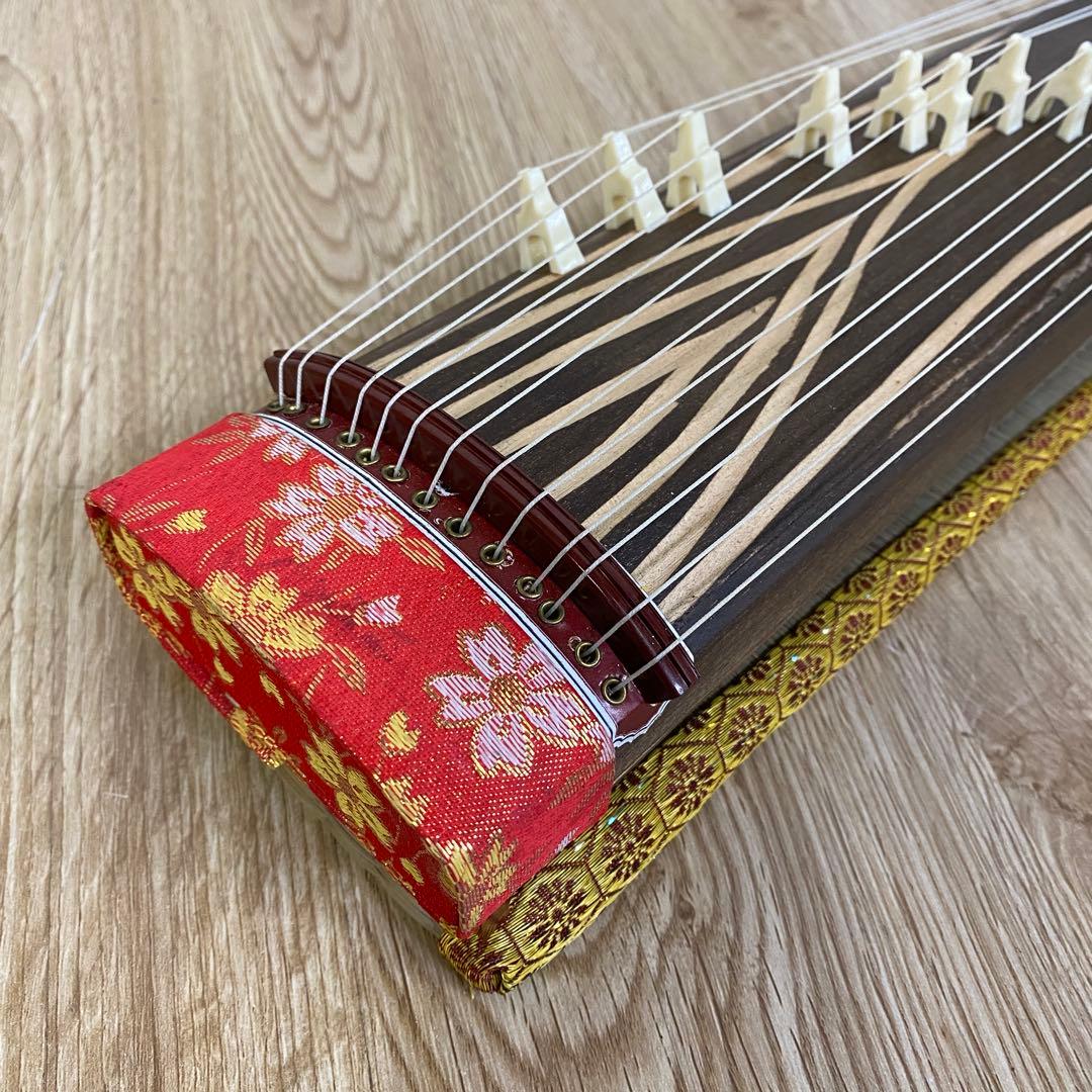 ミニお琴 和楽器 13弦 全長約42cm×幅約9cm 琴 ミニ琴