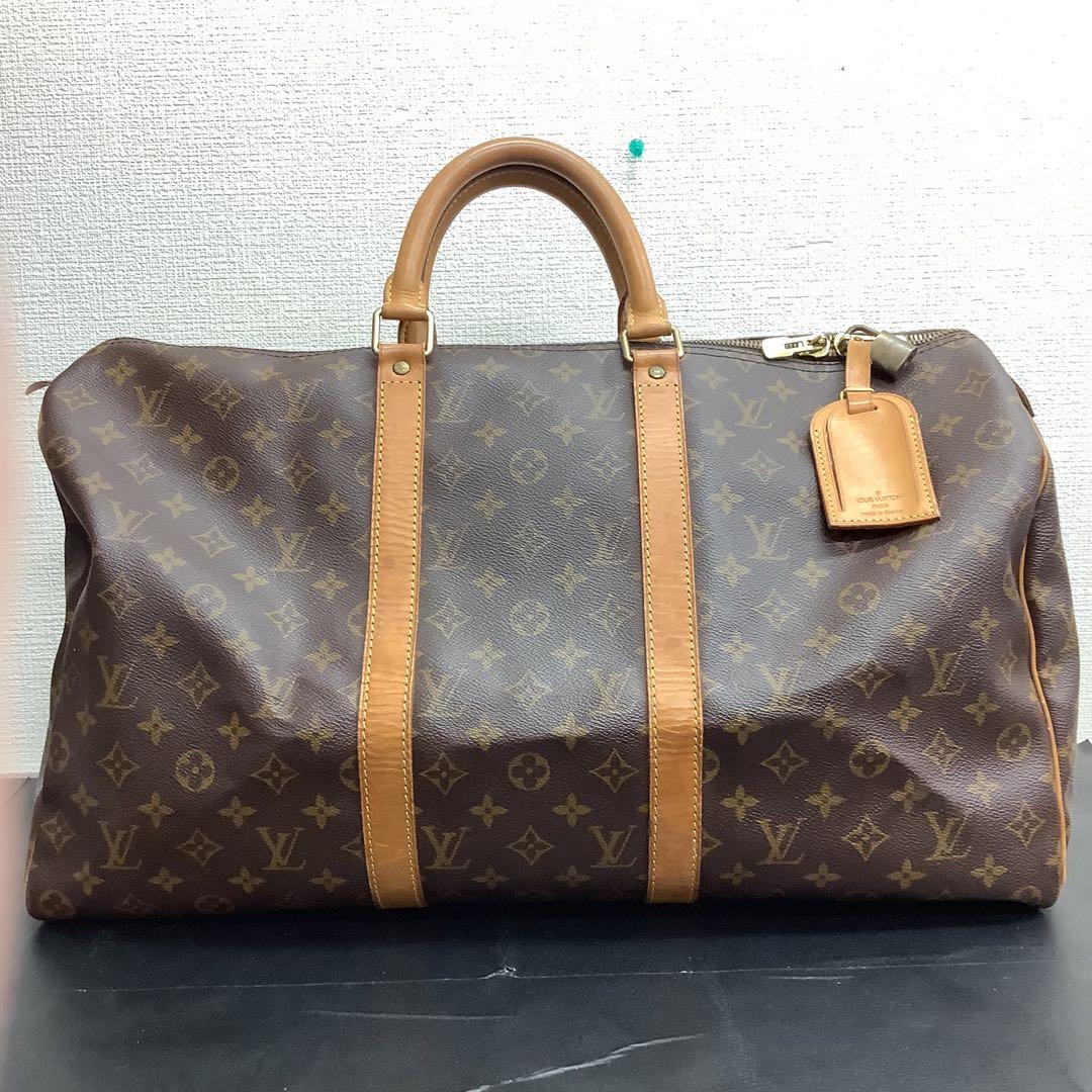 LOUIS VUITTON ヴィトン モノグラム キーポル50 大容量 ボストン