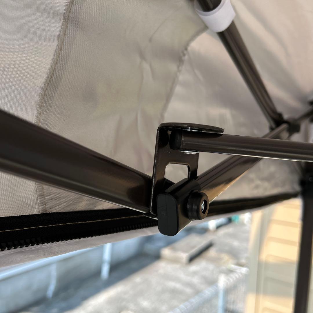 FIELDOOR ワンタッチタープテント 2m×2m サイドシート5枚　補強4本