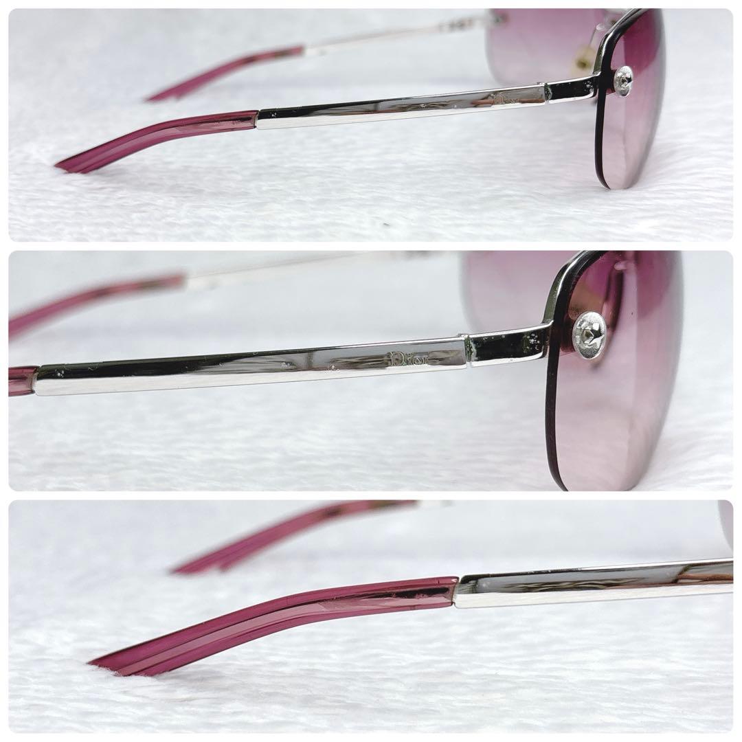 小物 Christian Dior Pink Rimless Sunglasses