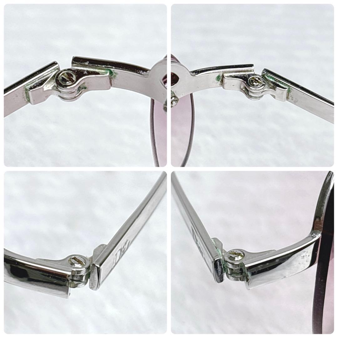 小物 Christian Dior Pink Rimless Sunglasses