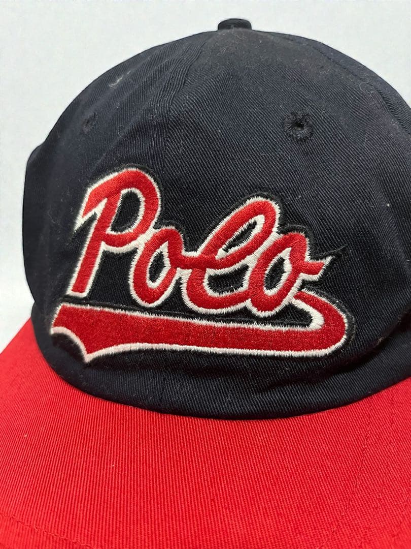 ビンテージPOLO ラルフローレン ポロスポーツ キャップ スクリプトロゴ