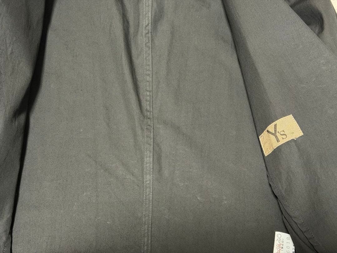 Y's ワイズ コットンダブルジャケット ブラック Yohji Yamamoto