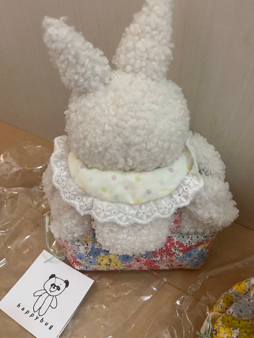 ハンドメイド作家　happybug うさぎ　ポーチ　巾着　2点