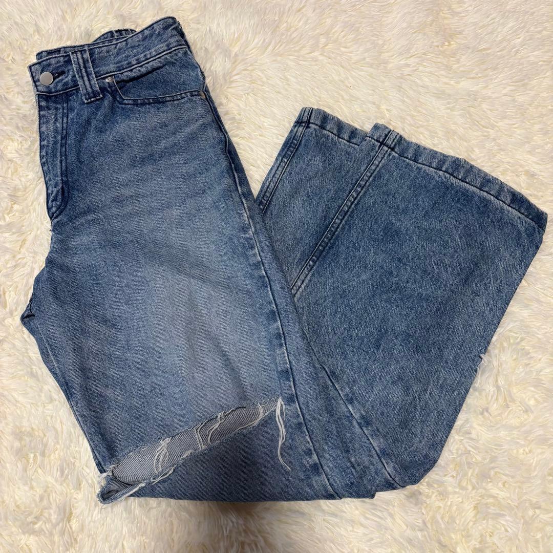 sheller シェリエ OKAYAMA Crash flare denim