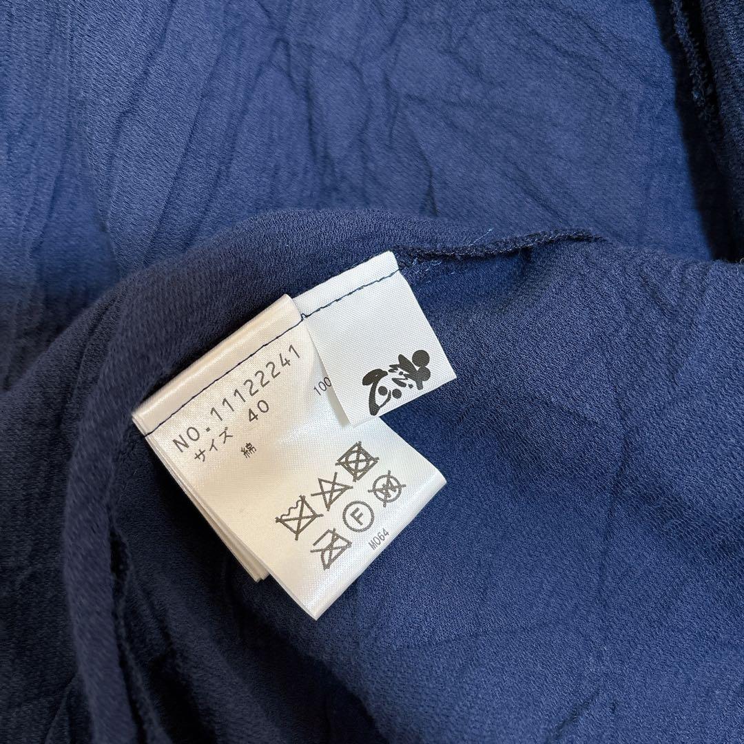 美品☆慈雨 薄手コート シワ加工 羽織 スプリングコート ゆったり