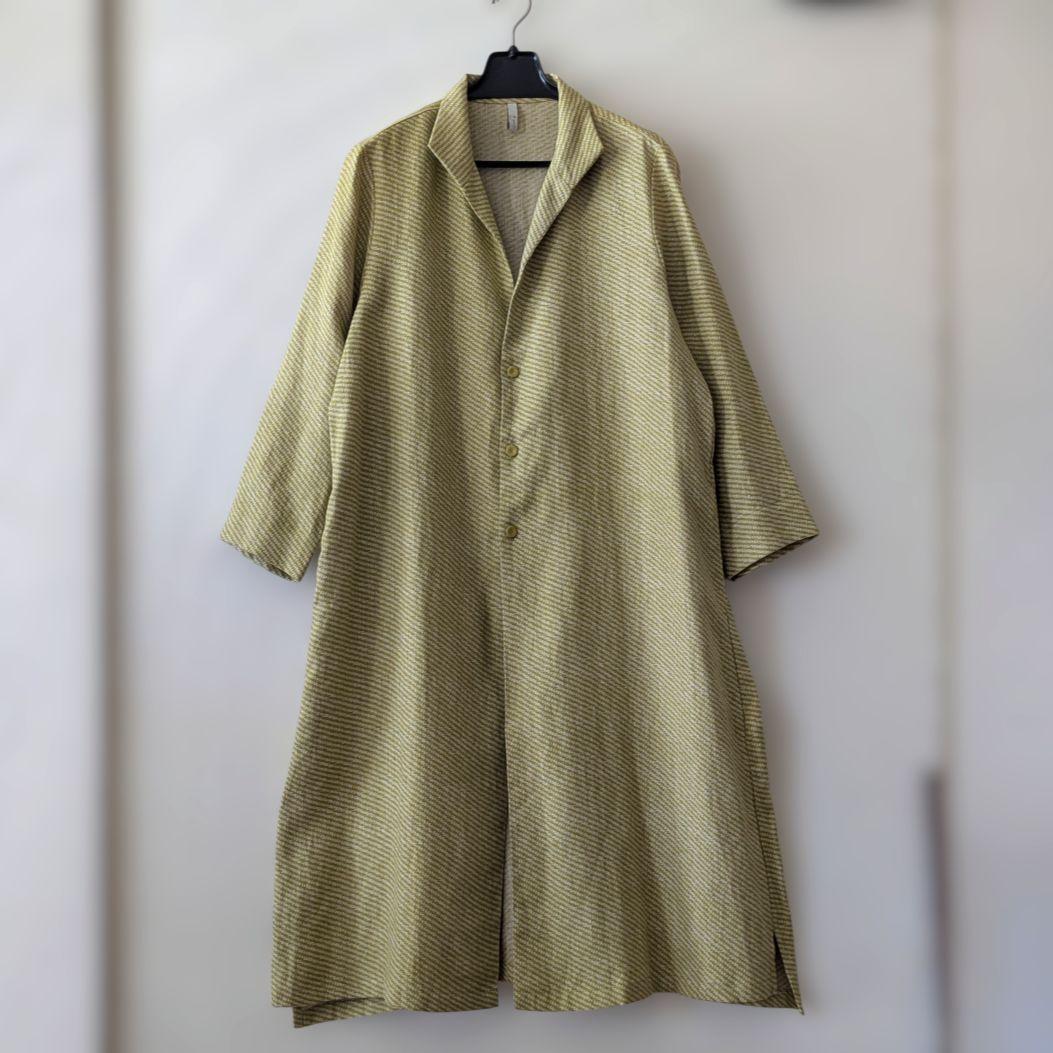 【美品】 パラスパレス イジェップ リネン スプリング コート グリーン L