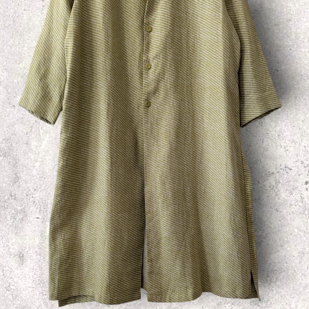 【美品】 パラスパレス イジェップ リネン スプリング コート グリーン L